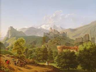 Ansicht der Stadt Sion im Wallis, 1810